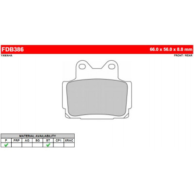 FDB386P Ferodo тормозные колодки